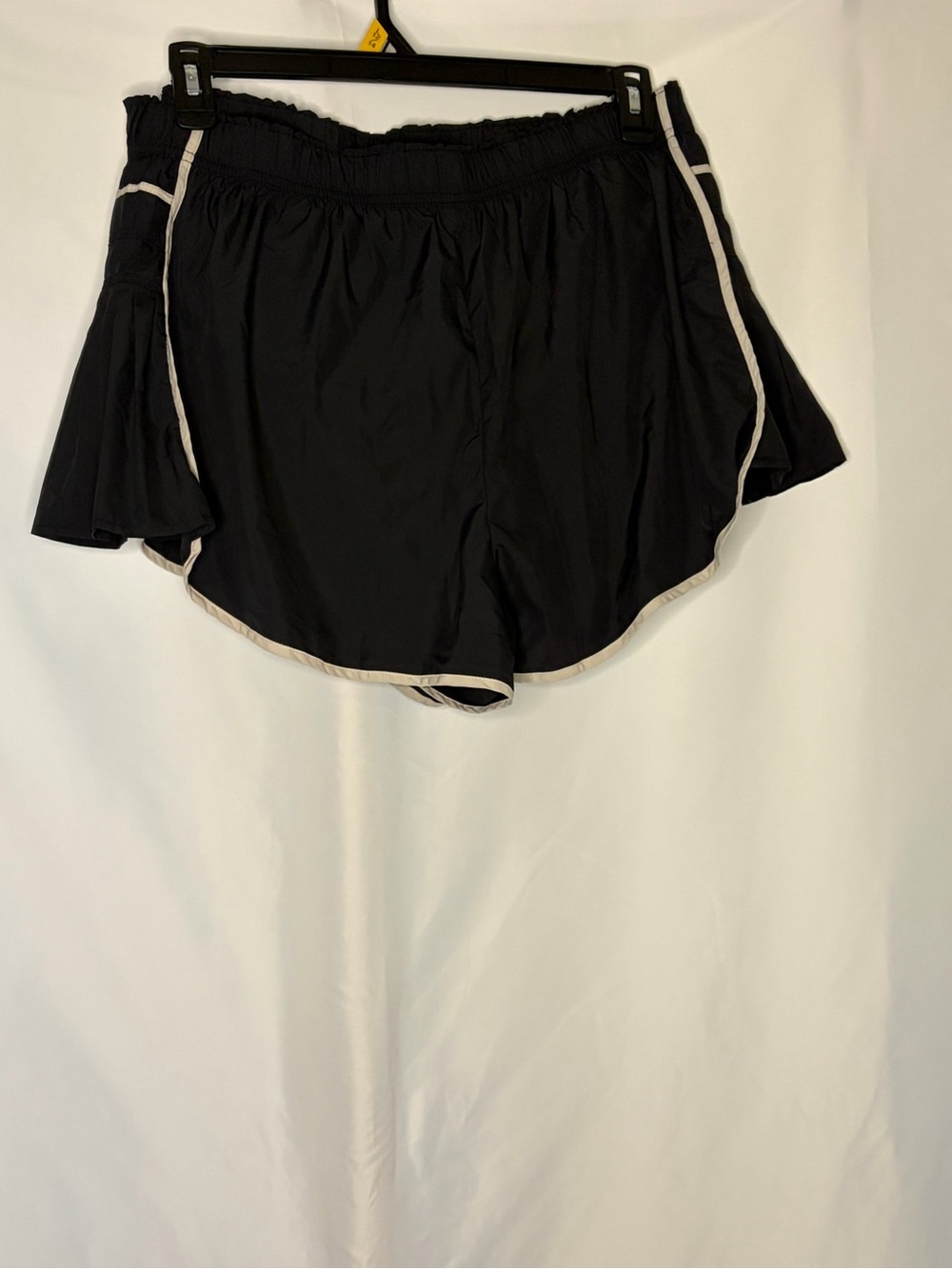 FP Movement by Free People Easy Tiger Black Pleated Short with Bone/Khaki Trim - Picture 15 of 16